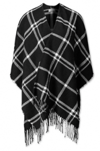 ponczo w kratę