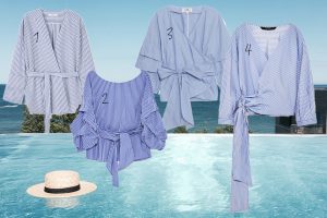 wiązana bluzka gdzie kupić w prążki w paski