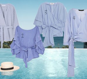 wiązana bluzka gdzie kupić w prążki w paski