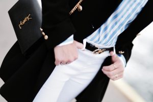 white pants street style