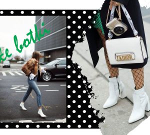 białe botki stylizacje jak nosić do czego nosić