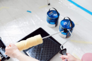 beżowa sypialnia malowanie inspiracja - 2